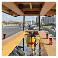 Chariot de bar mobile, Bus touristique électrique, Vélo-pub à pédales, Vélo de fête, Chariot de vente de bière, Chariot de vente de snacks, Construction en alliage d'aluminium, 1000 kg