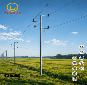 <span class=keywords><strong>Postes</strong></span> <span class=keywords><strong>Metálicos</strong></span> <span class=keywords><strong>para</strong></span> Telecomunicaciones TX de 9m, Rendimiento Confiable, Buen Precio, Poste <span class=keywords><strong>para</strong></span> Línea de Transmisión Eléctrica - Product Image 1