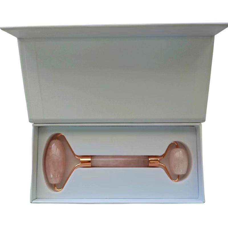 Rullo in quarzo rosa con scatola