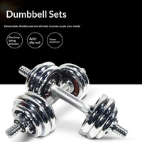 Haltères électroplaqués pour la maison, équipement de fitness, ensemble de barres d'entraînement de force avec poids réglables, fabriqué en Chine