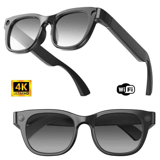 V6 Smart Glasses 13MP Camera EIS Anti-Shake 1200P Video Recording Music Playback AI Real-Time Translation for IMX386 WiFi