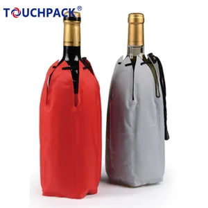 Customized Fabric Gel Ice Beer Cooler Wine Bottle Cooler For Outdoors Custom Logo