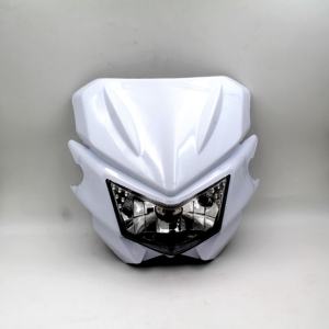 Phare avant de moto LED/ampoule blanche et noire, phare <span class=keywords><strong>Bobber</strong></span> - Product Image 3