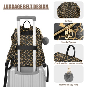 Fashion Quilted Puffy Backpack Lightweight Gold Ziopper Casual <b>Bags</b> Ladies Backpack with Fluffy Ball <b>Key</b> <b>Ring</b> - Product Image 4