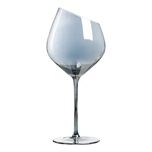 Bicchieri da champagne in cristallo ZC calice inclinato calice creativo bicchieri da vino bicchiere da champagne con bordi dorati bottiglie di vino rosso