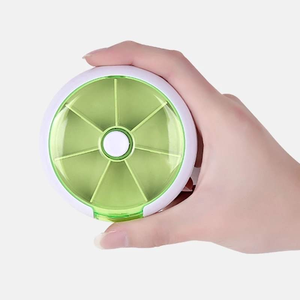 Hộp Đựng Thuốc Kiểu Xoay Trái Cây Đầy Màu Sắc Mới Hộp Đựng Trái Cây Tròn Nhỏ Gọn Tiện Dụng 7 Ngăn Hàng Tuần - Product Image 4