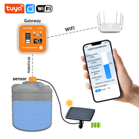 ME201RSP TUYA APP Capteur de Niveau Ultrasonique à Affichage Numérique de Température pour Panneau Solaire, Détecteur de Profondeur, Moniteur de Niveau de Réservoir d'Eau