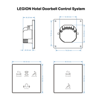 Panneau de numéro de chambre électronique pour hôtel, verre trempé, cadre en aluminium, logo personnalisé avec interrupteur tactile en verre DND MUR OCC