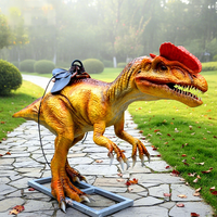 Modèle de dinosaure animatronique en acier pour l'intérieur et l'extérieur, à chevaucher, électrique, personnalisé pour parcs d'aventure et centres commerciaux
