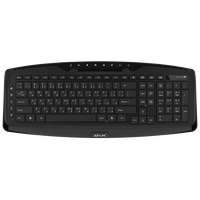 Teclado Multimedia con Cable Aikun KB2920 USB con 13 Teclas M.M., Teclado Ultra Plano y Delgado de Tamaño Completo para Oficina en Casa