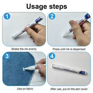 <span class=keywords><strong>Pennarello</strong></span> <span class=keywords><strong>Bianco</strong></span> per Tessuti, Permanente per Coprire Macchie e Segni di Candeggina su Tessuti Scuri, Penna per Tessuti Senza Sbavature - Product Image 6