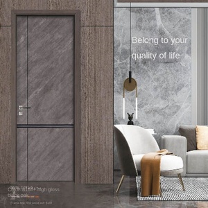 Porte en bois intérieure en panneau de fibres de densité moyenne de haute qualité pour chambre à coucher Design moderne Résistant à l'eau et caractéristiques de sécurité - Product Image 6