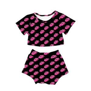 Nuevo Conjunto Informal para Niñas con Diseño de Linterna y Conjunto de Pantalones Cortos Estampados Coloridos para Niñas - Product Image 4