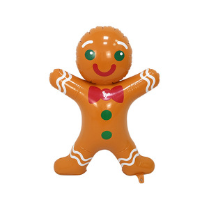 Jouets de dessin animé gonflables en PVC Père Noël Bonhomme en pain d'épice <span class=keywords><strong>Sentry</strong></span> Décoration de réveillon de Noël Ornement de centre commercial de rue de la ville - Product Image 6