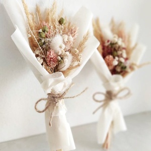 Arrangement de fleurs séchées naturelles préservées, mini bouquet unique, cadeaux de mariage <span class=keywords><strong>en</strong></span> gros pour les invités - Product Image 4