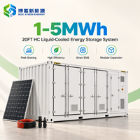 Système de stockage d'énergie par batterie LiFePO4 à refroidissement liquide de 1 à 5 MWh, conteneur de 20 pieds BESS pour applications sur le réseau C&I