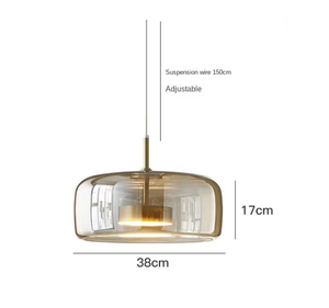 Lustre en <span class=keywords><strong>verre</strong></span> et fer de style nordique moderne, design artistique par un designer, idéal pour salle à manger, salon, ou comme <span class=keywords><strong>lampe</strong></span> de bar postmoderne. - Product Image 6