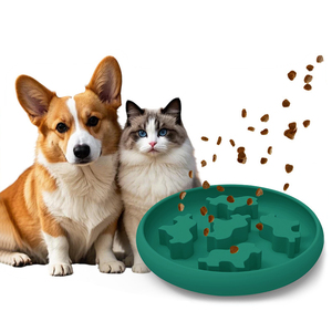 BPA Free Food Grade Silicone Pet Slow <b>Feeder</b> Bowl for Cats <b>Dogs</b> <b>Puzzle</b> Food Licking Plate Pet Feeding Accessories - Product Image 1