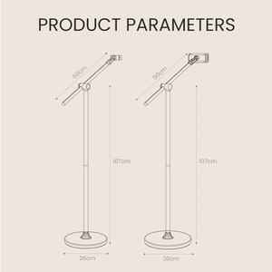 Soporte Universal Metálico Feixiang L68 para <span class=keywords><strong>iPad</strong></span> y Tablet con Altura Ajustable Multidimensional de 360° <span class=keywords><strong>Ofertas</strong></span> Semanales - Product Image 6