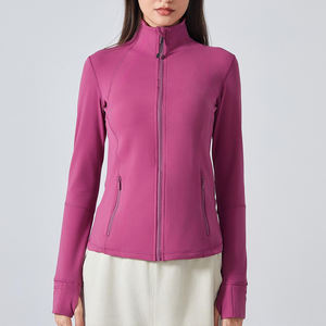 Ensemble de yoga et de course pour femmes, veste de sport personnalisée à la mode, grande taille, coupe-vent, col montant, ensemble de yoga - Product Image 6