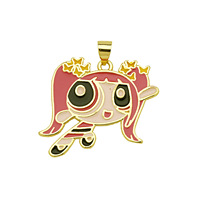Collier pendentif lapin de dessin animé en émail pour hommes et femmes, breloque lapin DIY, chaîne maille forçat, bijoux en gros