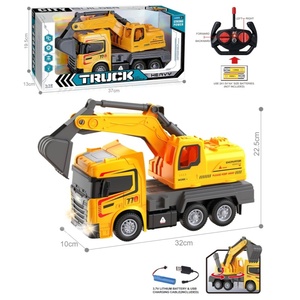 Camión <span class=keywords><strong>de</strong></span> Construcción RC a Escala 1:12, 4 Canales, 27MHz, con Luces LED, Control Remoto, Listo para Usar, Juguete <span class=keywords><strong>de</strong></span> Vehículo <span class=keywords><strong>de</strong></span> Ingeniería para Niños - Product Image 1