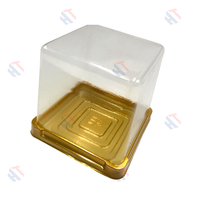 Boîte à gâteau au fromage triangulaire en gros avec couvercle transparent, plateau en carton plastique pour tranches de gâteau, contenants à dessert et sandwichs, boîte à gâteau