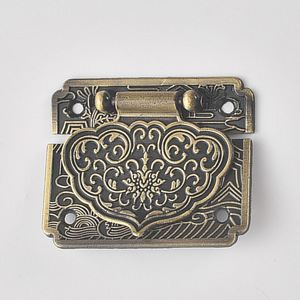 Furniture Locks Zinc Alloy Square Buckle Antique Brushed Gold Rose Copper Color Traditional Design Durable Hardware Accessory - Product Image 2