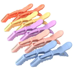 Hot Selling Female Candy Color Hairpin Alligator Clip Plastic Cross Positioning Duckbill Hairpin