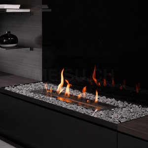 Cheminée à éthanol <span class=keywords><strong>de</strong></span> table MEISU.CH, design moderne, télécommandée, pour intérieur, avec foyer en <span class=keywords><strong>pierre</strong></span> - Product Image 1