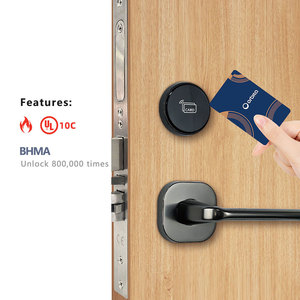 Serrure de porte électronique Orbita pour hôtel, sans contact, avec carte Bluetooth EN1634, verrouillage à pênes dormant et programmation par carte maîtresse pour villa - Product Image 1
