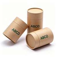 Boîtes en carton cylindriques jetables écologiques personnalisables en gros, papier kraft brun naturel, design moderne, recyclables