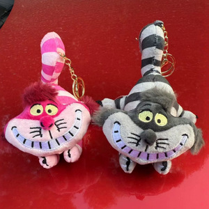 Pendentif en peluche Chat du Cheshire Miaomiao, adorable chat à grande bouche, porte-clés à longue queue, poupée pendentif de sac, en stock - Product Image 4