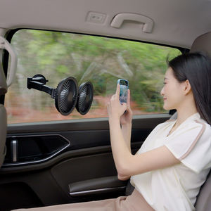 Ventilador de coche Pluska G14 de doble cabezal con ventosas para coche, camión o vehículo, con soporte de ventosas. - Product Image 2