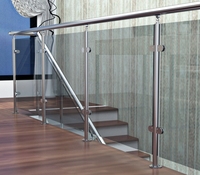 Système de balustrade de sécurité pour balcon extérieur en verre trempé avec cadre en acier inoxydable, pour la décoration et la sécurité des patios