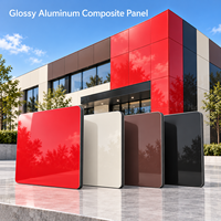 Panneau composite en aluminium brillant de couleur champagne, revêtu de PE, 4 mm, 4x8 pieds, plaque ACP pour revêtement de plafond
