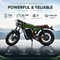 Moto électrique vintage 72V, 85-100 km/h, style rétro, moto tout-terrain pour adultes, moto électrique HKL-CG