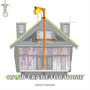 Mini-grue à chaîne manuelle chinoise, élingue à câble métallique, capacité de charge 200 kg, hauteur de levage 30 m, usage domestique, pneumatique - Product Image 3