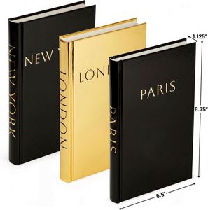 Cuadernos Decorativos de Cuero Personalizados con Tapa Dura y Detalles en Dorado para Decoración del Hogar y Regalos - Product Image 2