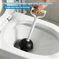 Ensemble de nettoyage mural pour salle de bain : brosse WC et ventouse combinées, brosse de nettoyage WC à couverture complète sans angles morts