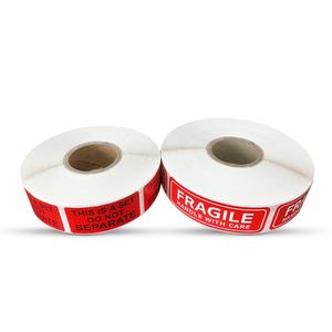 Etiqueta Adhesiva Personalizada Impermeable Semibrillante con Aviso de Frágil - Product Image 3