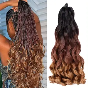 Large Inventory 75g Synthetic Silky Loose Body Wave Spiral Curly Crochet Braids Hair French Curls Braiding Hair Extensions