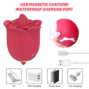 Hoge Kwaliteit Vrouwelijke Clitoris Massager Likken Vibrator Rose Thema Seksspeeltjes - Product Image 5