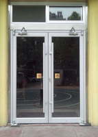 Porte en verre à cadre en aluminium avec kit de quincaillerie |   Installation facile