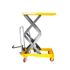 HECHA 150-1000KG Mesa manual Plataforma elevadora móvil Carro elevador de tijera hidráulica para equipo de carga y almacenamiento y producto de calidad