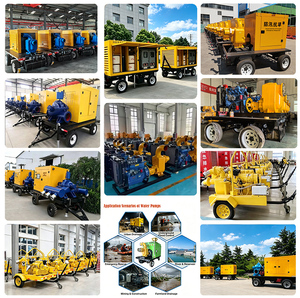 Pompe <span class=keywords><strong>à</strong></span> eau diesel mobile sur remorque, 4 unités en parallèle, grand débit, pour contrôle des inondations et drainage d'urgence - Product Image 5