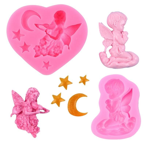 Molde <span class=keywords><strong>de</strong></span> Silicona con Alas <span class=keywords><strong>de</strong></span> Ángel para Niña, Molde <span class=keywords><strong>de</strong></span> Silicona para <span class=keywords><strong>Fondant</strong></span>, Decoración <span class=keywords><strong>de</strong></span> <span class=keywords><strong>Pasteles</strong></span>, Moldes para Hornear Chocolate - Product Image 3