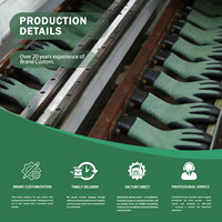 Gants de travail de sécurité industrielle CY, gants de calibre 13 pour la construction, gants de travail enduits de mousse de latex, gants robustes