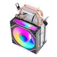Ventilateur QiuzAim économique de 90 mm, refroidisseur d'air pour processeur 1700/2011 B85 pour processeurs AM4 E5, tour ARGB, 2 tubes de chaleur en cuivre, refroidissement X79