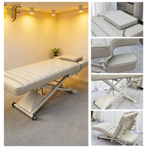 <span class=keywords><strong>Table</strong></span> de massage en matériau durable, lit de massage chauffant, hauteur réglable, lit incurvé pour les cils, mobilier de salon de beauté - Product Image 2